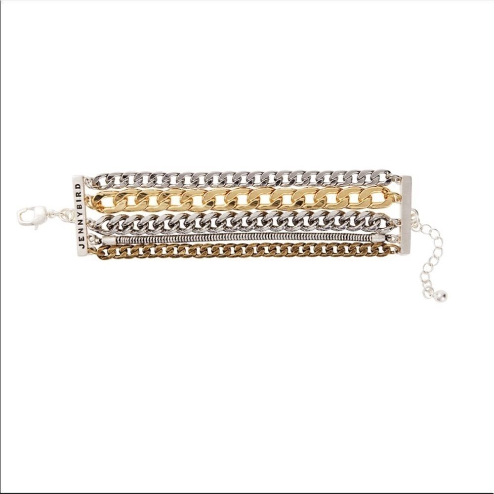 Jenny Bird Austin Cuff Link Bracelet Multi Metals